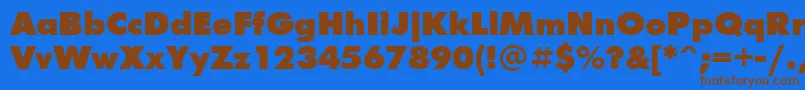 Futur2 Font – Brown Fonts on Blue Background