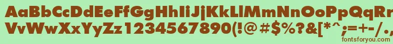 Futur2 Font – Brown Fonts on Green Background