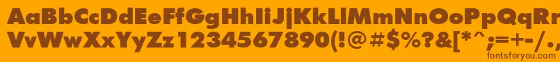 Futur2 Font – Brown Fonts on Orange Background