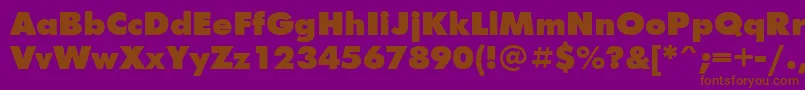 Futur2 Font – Brown Fonts on Purple Background