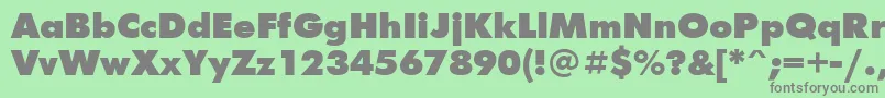 Futur2 Font – Gray Fonts on Green Background