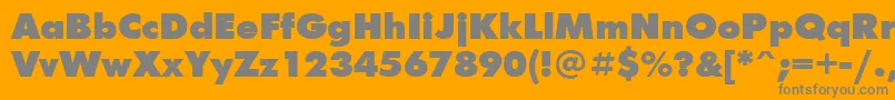 Futur2 Font – Gray Fonts on Orange Background