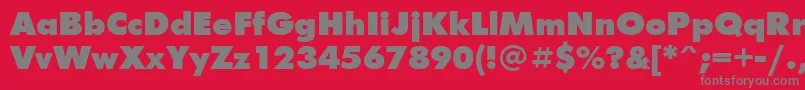 Czcionka Futur2 – szare czcionki na czerwonym tle