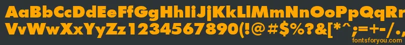 Futur2 Font – Orange Fonts on Black Background