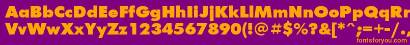 Futur2 Font – Orange Fonts on Purple Background