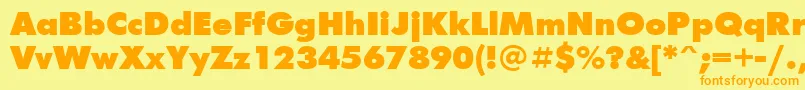 Futur2 Font – Orange Fonts on Yellow Background