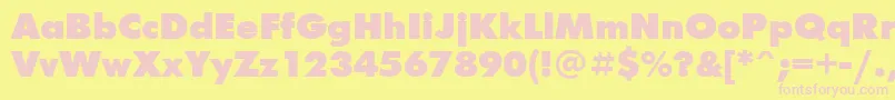 Futur2 Font – Pink Fonts on Yellow Background