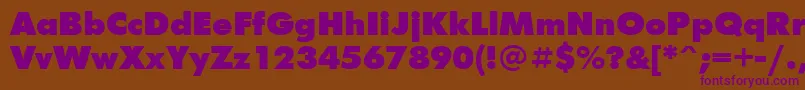 Futur2 Font – Purple Fonts on Brown Background