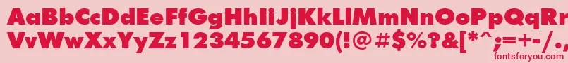 Futur2 Font – Red Fonts on Pink Background