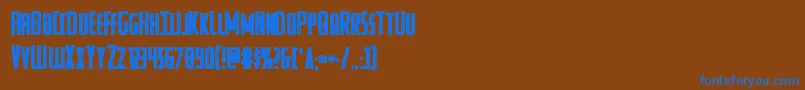 Watchtowerbold Font – Blue Fonts on Brown Background