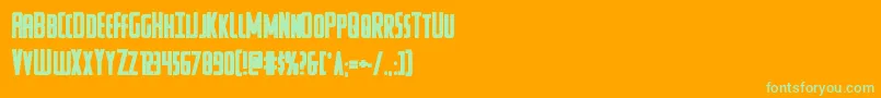 Watchtowerbold Font – Green Fonts on Orange Background
