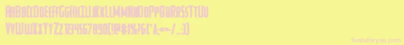 Watchtowerbold Font – Pink Fonts on Yellow Background