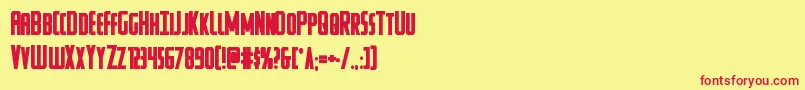 Watchtowerbold Font – Red Fonts on Yellow Background