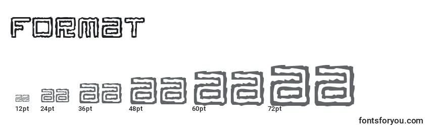 Размеры шрифта Format