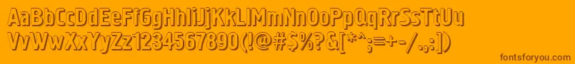 SanasoftHermesB.Kz Font – Brown Fonts on Orange Background