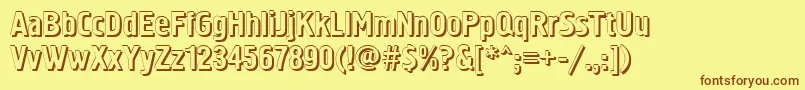 SanasoftHermesB.Kz Font – Brown Fonts on Yellow Background