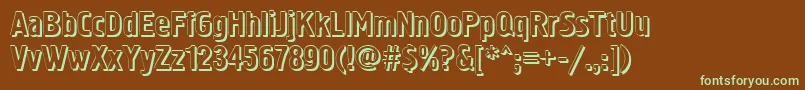 SanasoftHermesB.Kz Font – Green Fonts on Brown Background