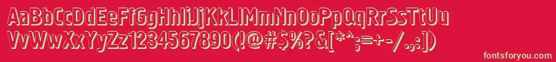 SanasoftHermesB.Kz Font – Green Fonts on Red Background