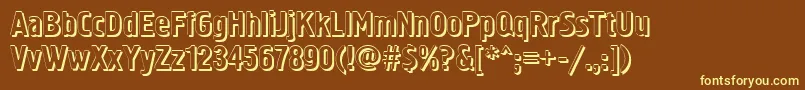 SanasoftHermesB.Kz Font – Yellow Fonts on Brown Background