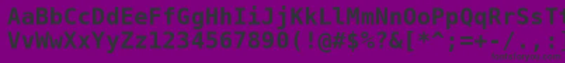 フォントDejavusansmono ffy – 紫の背景に黒い文字