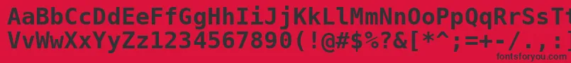 Dejavusansmono ffy Font – Black Fonts on Red Background