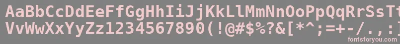Шрифт Dejavusansmono ffy – розовые шрифты на сером фоне