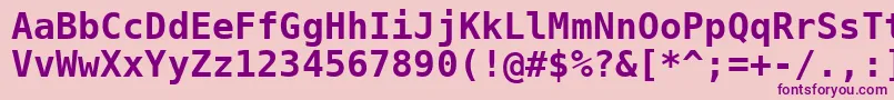 Шрифт Dejavusansmono ffy – фиолетовые шрифты на розовом фоне