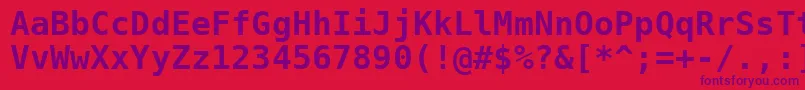 Dejavusansmono ffy Font – Purple Fonts on Red Background