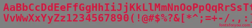 Dejavusansmono ffy Font – Red Fonts on Gray Background