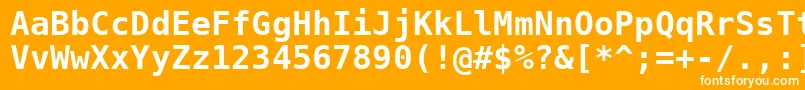Dejavusansmono ffy Font – White Fonts on Orange Background