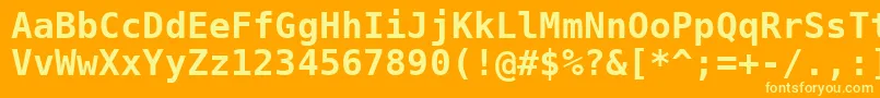 Шрифт Dejavusansmono ffy – жёлтые шрифты на оранжевом фоне