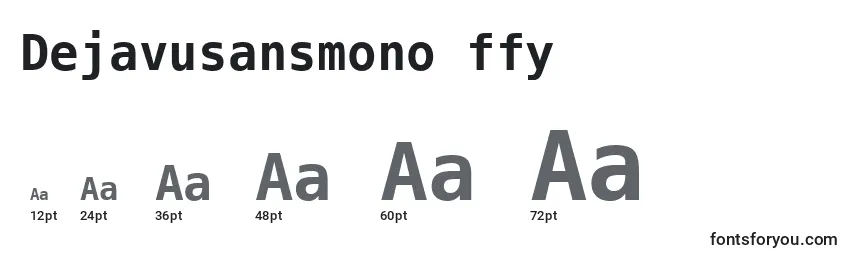 Размеры шрифта Dejavusansmono ffy