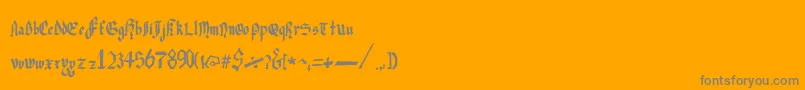 JuliaBlackExtended-Schriftart – Graue Schriften auf orangefarbenem Hintergrund