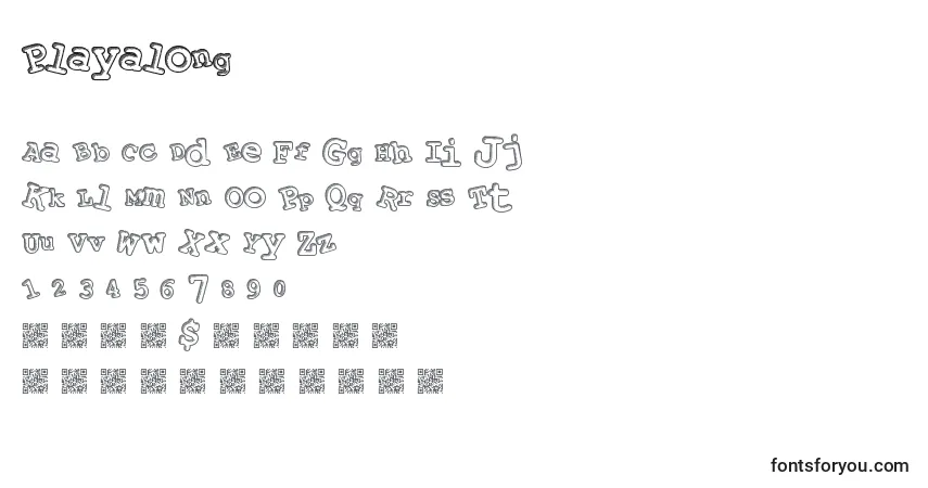 Playalong-fontti – aakkoset, numerot, erikoismerkit