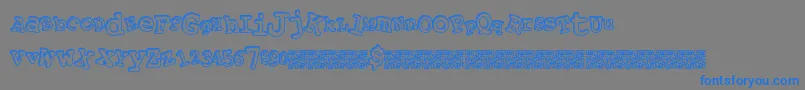 Playalong Font – Blue Fonts on Gray Background