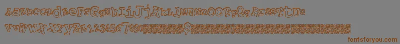 Playalong Font – Brown Fonts on Gray Background