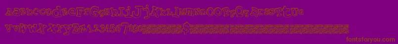 Playalong Font – Brown Fonts on Purple Background