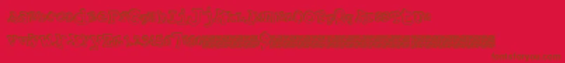 Playalong Font – Brown Fonts on Red Background