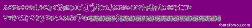 More about Playalong Font Playalong Font – Green Fonts on Purple Background