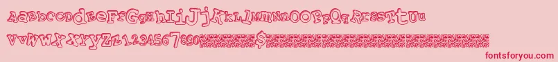 Playalong Font – Red Fonts on Pink Background