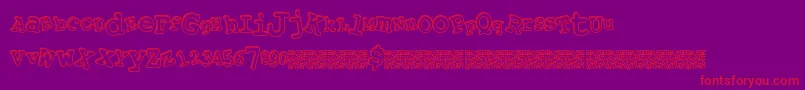 Playalong Font – Red Fonts on Purple Background