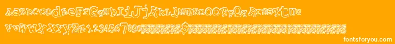 Playalong Font – White Fonts on Orange Background