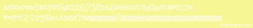 フォントPlayalong – 黄色い背景に白い文字