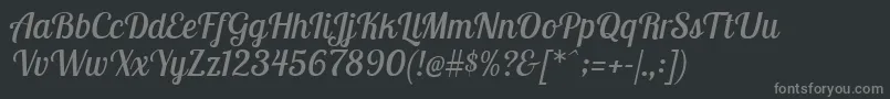 fuente LobstertwoItalic – Fuentes Grises Sobre Fondo Negro
