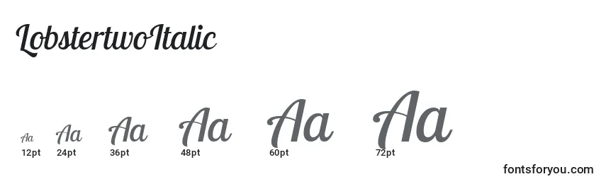 LobstertwoItalic Font Sizes