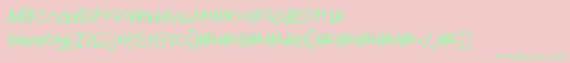 ComebackOfTheDamned Font – Green Fonts on Pink Background