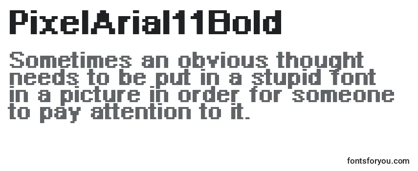 Schriftart PixelArial11Bold