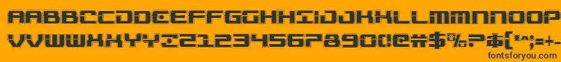 Troopersacadcond Font – Black Fonts on Orange Background