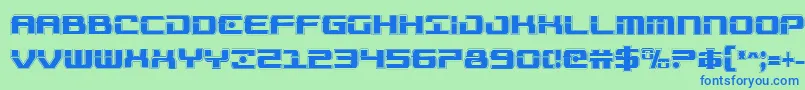 Troopersacadcond Font – Blue Fonts on Green Background