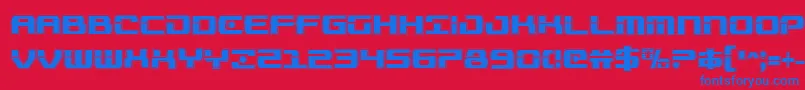Troopersacadcond Font – Blue Fonts on Red Background